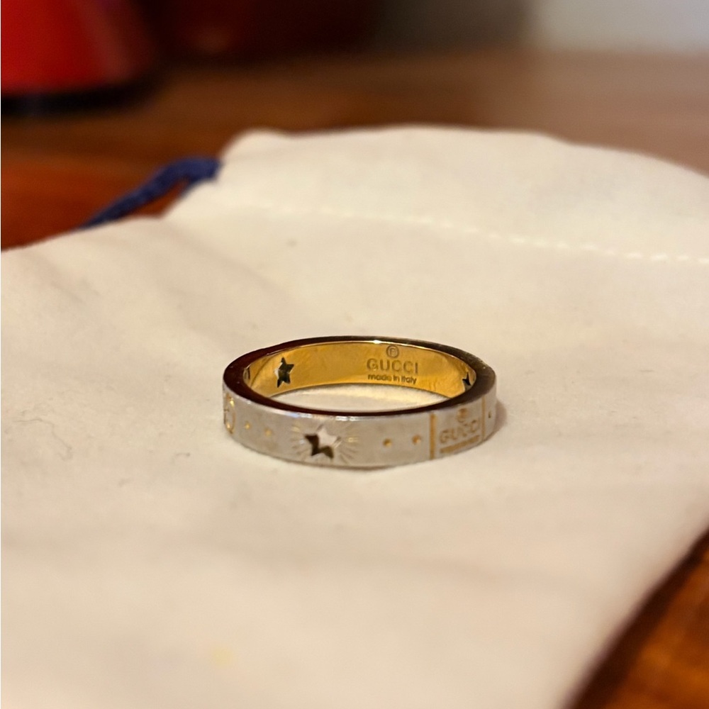 Gucci 18k Yellow Gold Thin Band Size 8